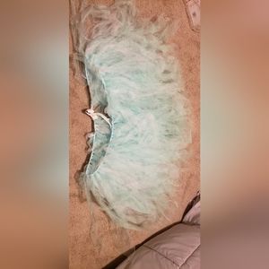 Beautiful full blue and white tulle homemade skirt